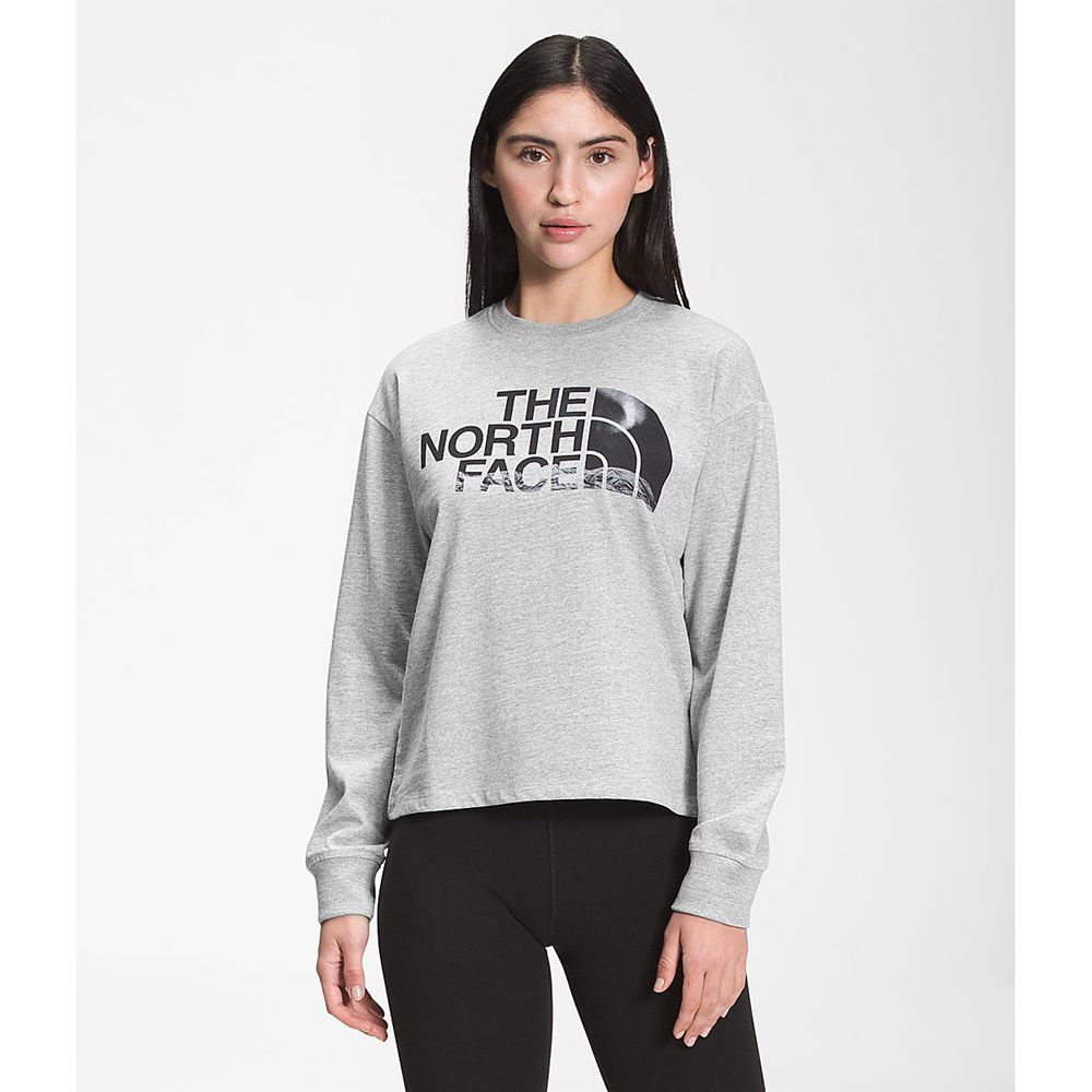 The North Face Active Tops Womens Australia - The North Face Recycled Expedition Graphic L/S Light G